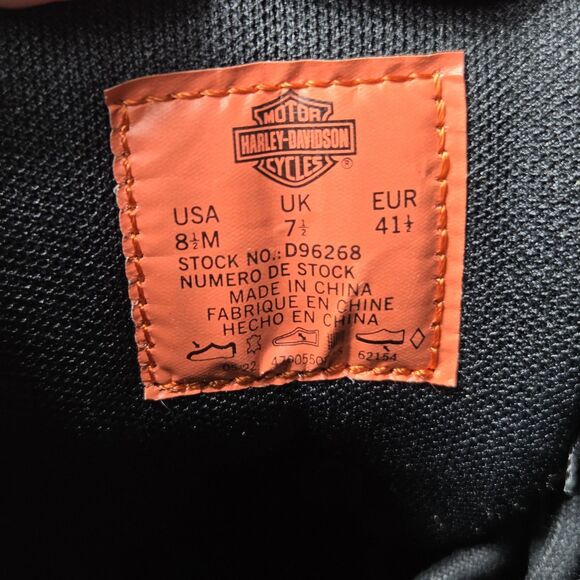 Harley-Davidson Motorcycle Men's Bentler Riding Boots Blk 7.5-Inch Sz 8.5 D96268 - Picture 13 of 13